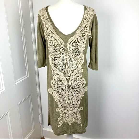 BKE Gimmicks by BKE lace back long tunic size XS boho bohemian - Picture 1 of 8